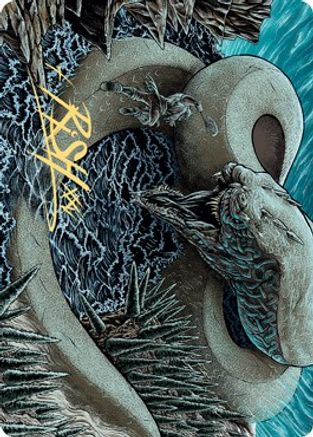 Koma, Cosmos Serpent Art Card (80/81) (Gold-Stamped Signature) (ASKHM-080) - Art Series: Kaldheim