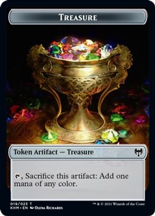 Treasure // Replicated Ring Double-Sided Token (KHM-19 // 18) - Kaldheim Foil