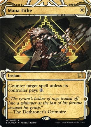 Mana Tithe (Foil Etched) (STA-008) - Strixhaven Mystical Archive (Borderless) Foil