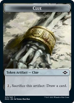Clue (015) // Golem Double-sided Token (MH2-15 // 12) - Modern Horizons 2 Foil