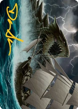 Dragon Turtle Art Card (Gold-Stamped Signature) (ASAFR-010) - Art Series: Adventures in the Forgotten Realms