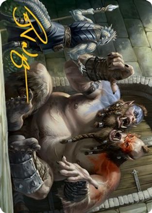 Ettin Art Card (Gold-Stamped Signature) (ASAFR-013) - Art Series: Adventures in the Forgotten Realms