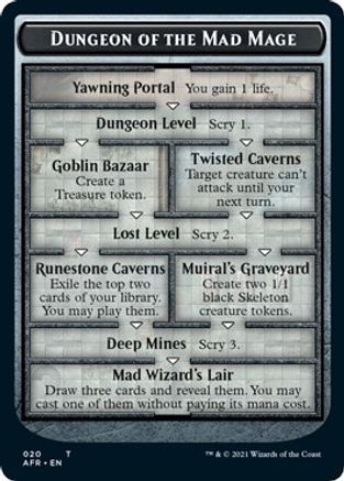 Dungeon of the Mad Mage // Lost Mine of Phandelver Double-Sided Token (AFR-20 // 21) - Adventures in the Forgotten Realms