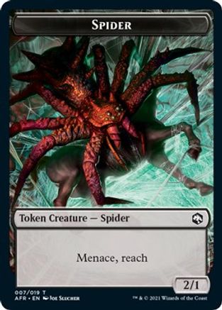 Spider // Vecna Double-Sided Token (AFR-7 // 8) - Adventures in the Forgotten Realms Foil