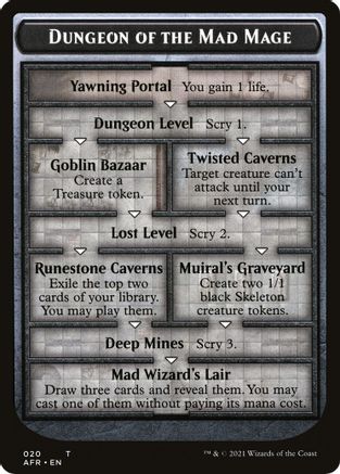 Dungeon of the Mad Mage // Tomb of Annihilation Double-Sided Token (AFR-20 // 22) - Adventures in the Forgotten Realms