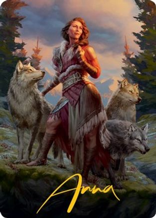 Arlinn, the Pack's Hope Art Card (01/81) (Gold-Stamped Signature) (ASMID-001) - Art Series: Innistrad: Midnight Hunt