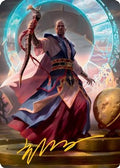 Teferi, Who Slows the Sunset Art Card (Gold-Stamped Signature) (ASMID-010) - Art Series: Innistrad: Midnight Hunt