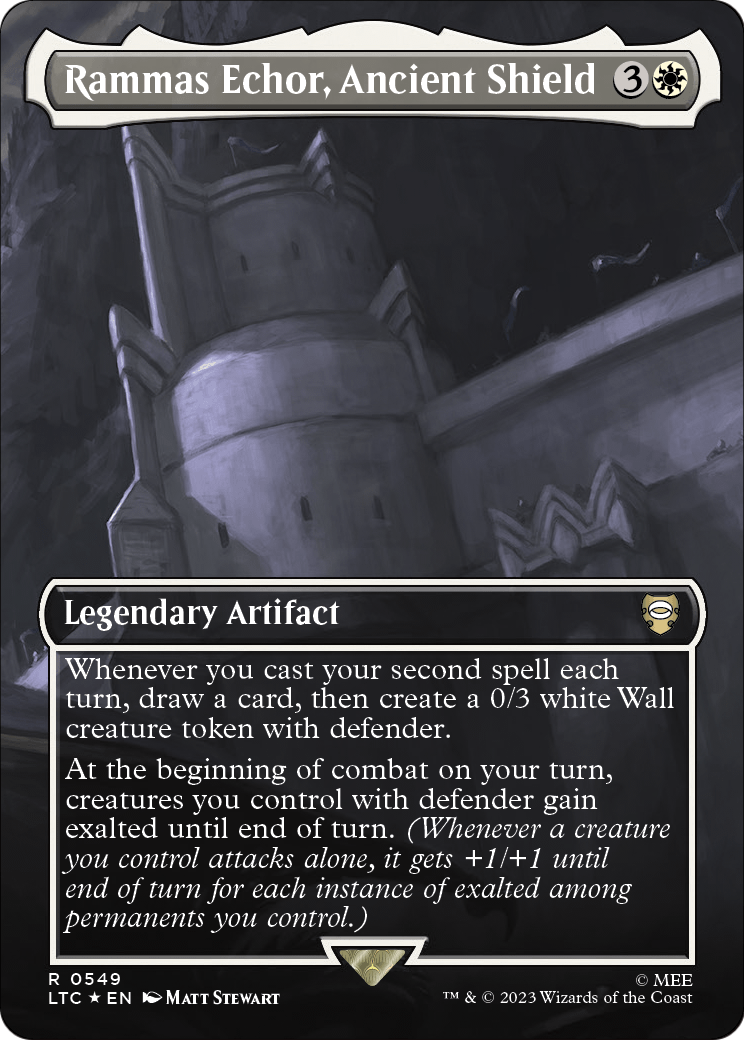 Rammas Echor, Ancient Shield (Borderless) (Surge Foil) (LTC-549) - Tales of Middle-earth Commander Foil