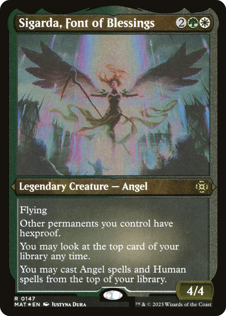 Sigarda, Font of Blessings (Foil Etched) (MAT-147) - March of the Machine: The Aftermath Foil