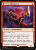 Fervent Champion (PPELD-124) - Throne of Eldraine Promos Foil