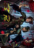 Falkenrath Celebrants (73/81) Art Card (Gold-Stamped Signature) (ASVOW-073) - Art Series: Innistrad: Crimson Vow