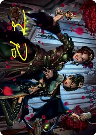 Falkenrath Celebrants (73/81) Art Card (Gold-Stamped Signature) (ASVOW-073) - Art Series: Innistrad: Crimson Vow