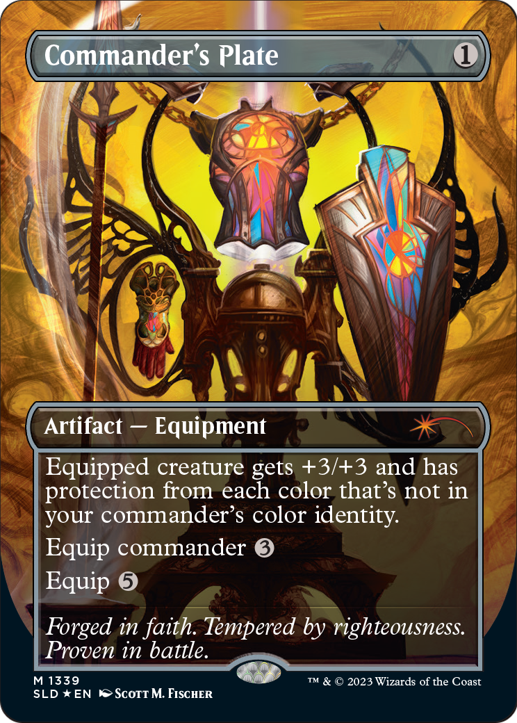 Commander's Plate (SLD-1339) - Secret Lair Drop (Borderless) Foil