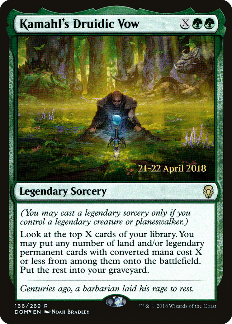Kamahl's Druidic Vow (PRE-166S) - Dominaria Promos Foil