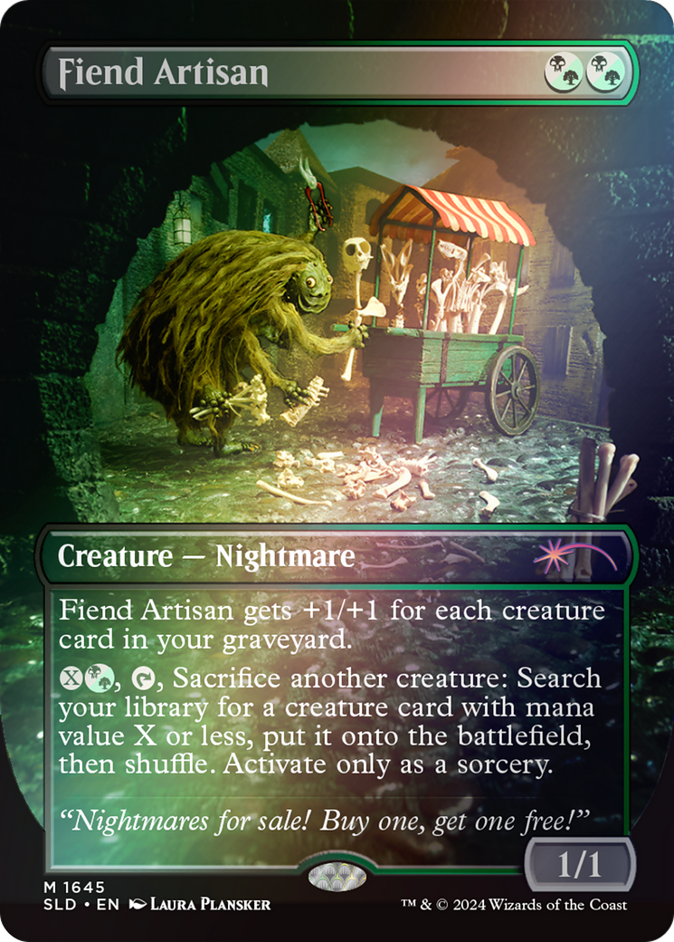 Fiend Artisan (Rainbow Foil) (SLD-1645) - Secret Lair Drop (Borderless) Foil