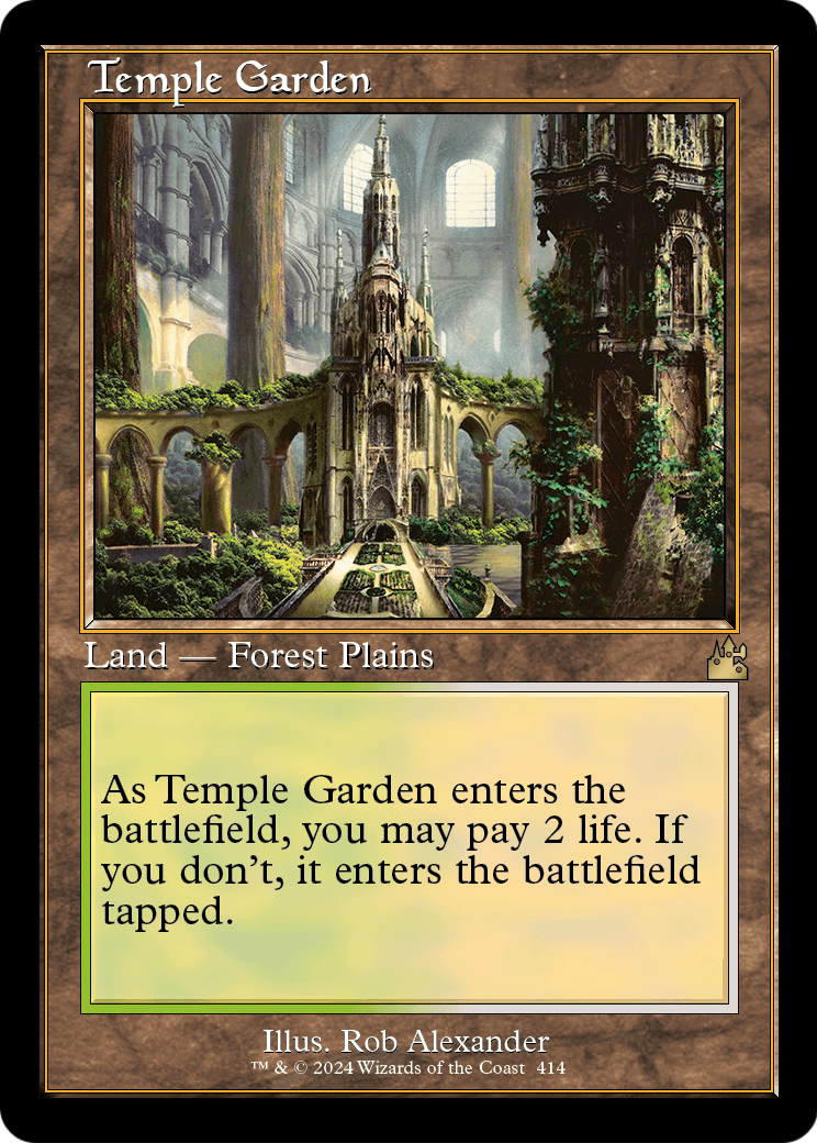 Temple Garden (Retro Frame) (RVR-414) - Ravnica Remastered