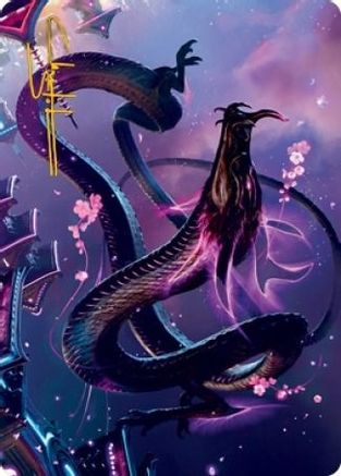 Junji, the Midnight Sky Art Card (38/81) (Gold-Stamped Signature) (ASNEO-038) - Art Series: Kamigawa: Neon Dynasty