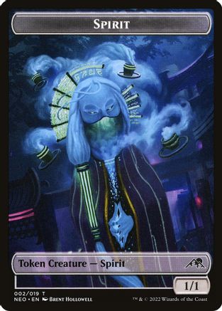 Spirit (002) // Keimi (013) Double-sided Token (NEO-2 // 13) - Kamigawa: Neon Dynasty Foil