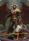 Ob Nixilis, the Adversary Art Card (31/81) (Gold-Stamped Signature) (ASSNC-031) - Art Series: Streets of New Capenna