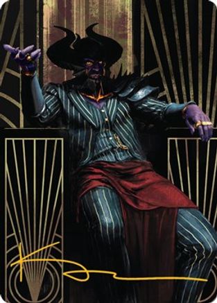 Ob Nixilis, the Adversary Art Card (71/81) (Gold-Stamped Signature) (ASSNC-071) - Art Series: Streets of New Capenna