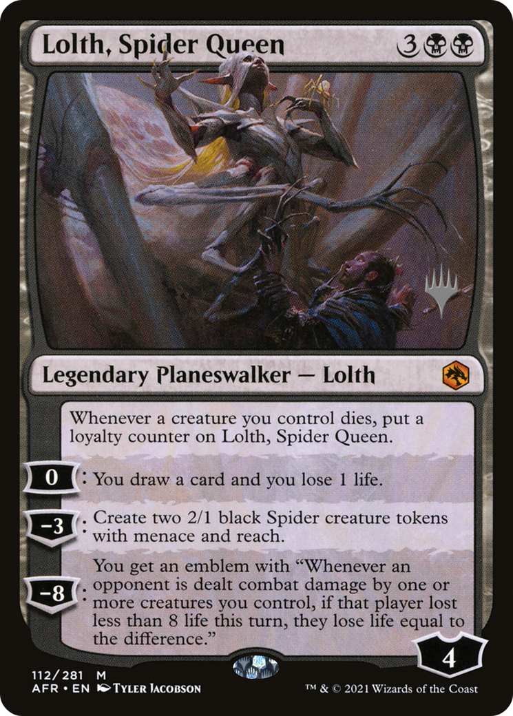 Lolth, Spider Queen (PPAFR-112) - Adventures in the Forgotten Realms Promos Foil