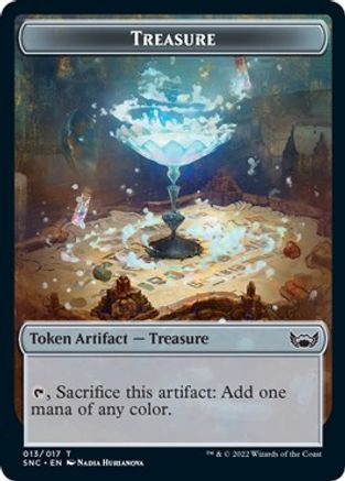 Treasure (013) // Citizen Double-Sided Token (SNC-13 // 12) - Streets of New Capenna Foil