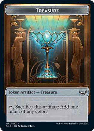 Treasure (017) // Dog Double-Sided Token (SNC-17 // 10) - Streets of New Capenna Foil