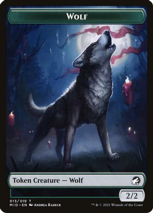 Wolf (013) // Clue (016) Double-Sided Token (Challenger 2022) (UMP-13 // 16) - Unique and Miscellaneous Promos