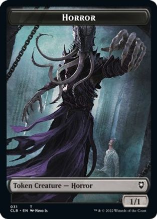 Horror // Centaur Double-Sided Token (CLB-31 // 39) - Commander Legends: Battle for Baldur's Gate