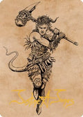 Karlach, Fury of Avernus Art Card (54/81) (Gold-Stamped Signature) (ASCLB-054) - Art Series: Commander Legends: Battle for Baldur's Gate