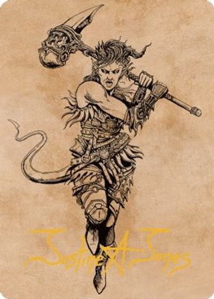 Karlach, Fury of Avernus Art Card (54/81) (Gold-Stamped Signature) (ASCLB-054) - Art Series: Commander Legends: Battle for Baldur's Gate
