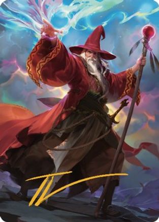 Elminster Art Card (36/81) (Gold-Stamped Signature) (ASCLB-036) - Art Series: Commander Legends: Battle for Baldur's Gate