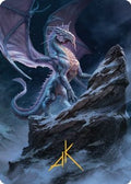 Ancient Silver Dragon Art Card (6/81) (Gold-Stamped Signature) (ASCLB-006) - Art Series: Commander Legends: Battle for Baldur's Gate