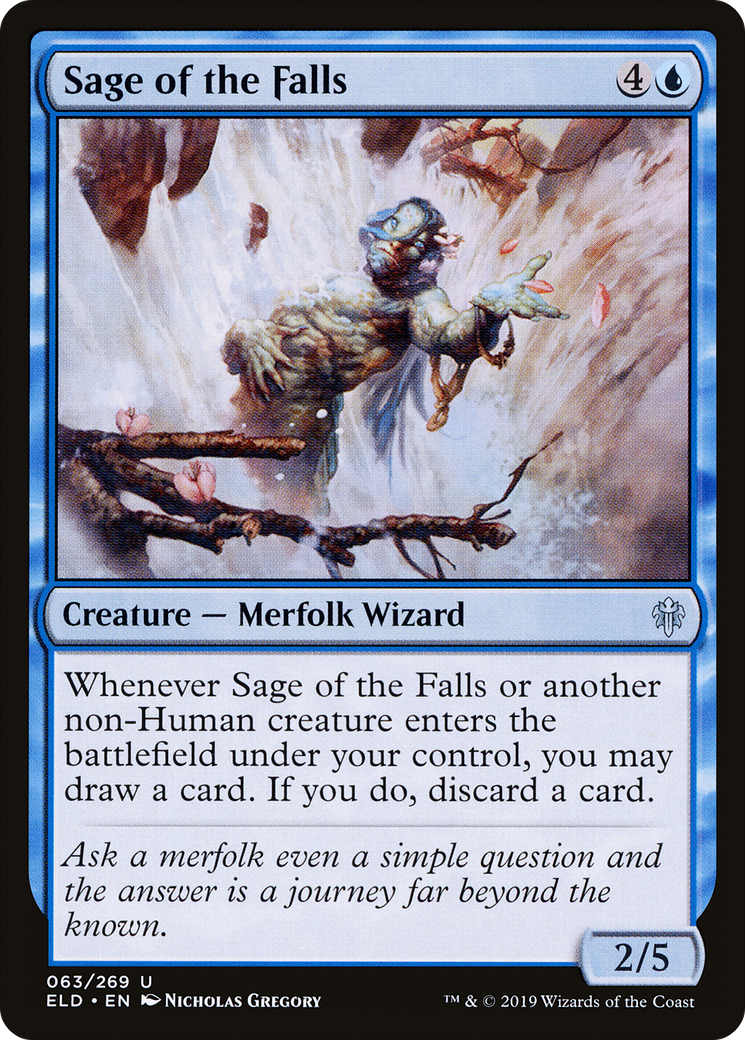 Sage of the Falls (ELD-063) - Throne of Eldraine Foil
