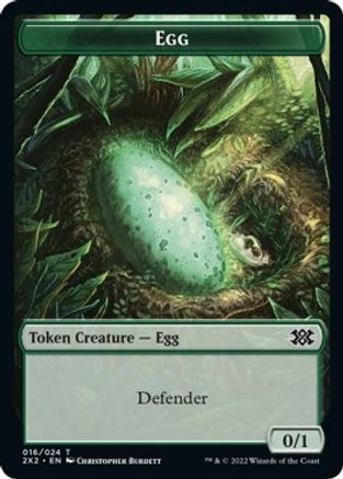 Egg // Spirit (002) Double-Sided Token (2X2-16 // 2) - Double Masters 2022 Foil