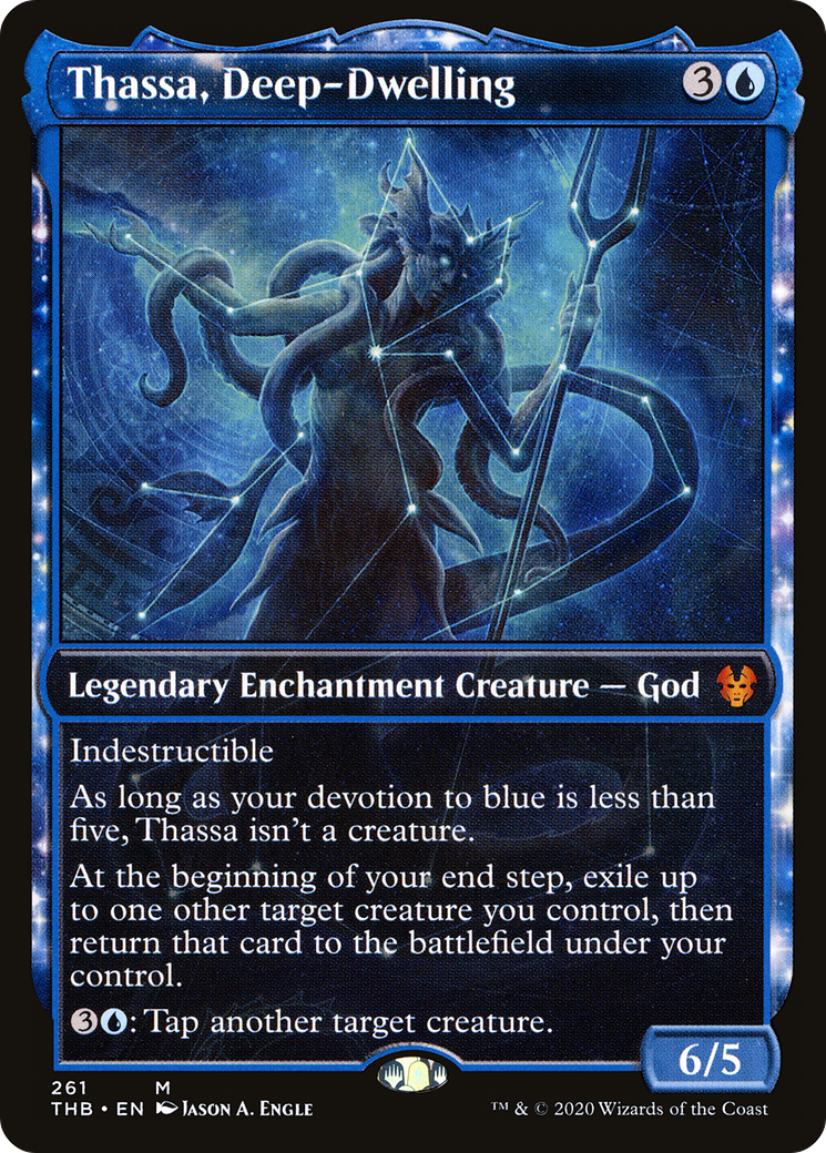 Thassa, Deep-Dwelling (Showcase) (THB-261) - Theros Beyond Death: (enchantment, Showcase)