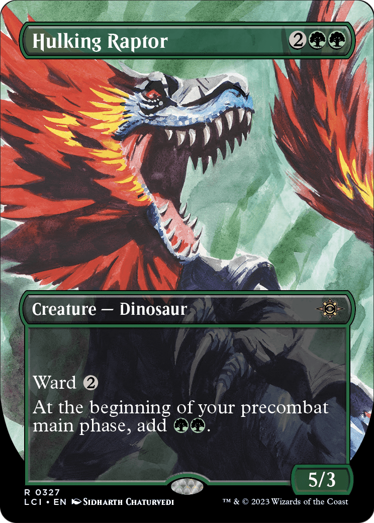 Hulking Raptor (Borderless) (LCI-327) - The Lost Caverns of Ixalan