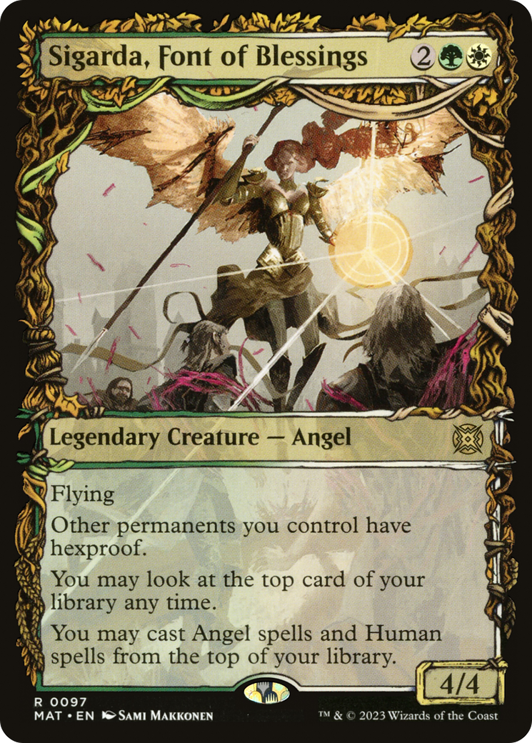 Sigarda, Font of Blessings (Showcase) (MAT-097) - March of the Machine: The Aftermath: (Showcase) Foil