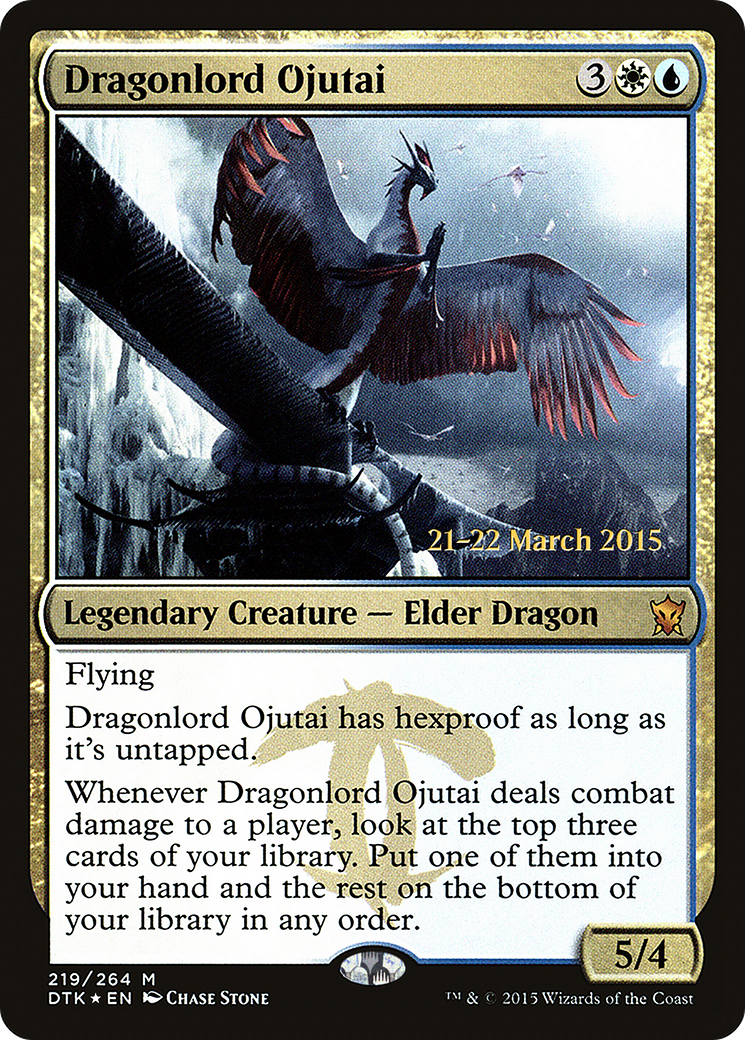 Dragonlord Ojutai (PRE-219S) - Dragons of Tarkir Promos Foil