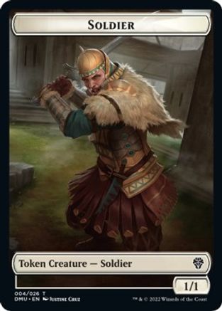 Soldier // Badger Double-sided Token (DMU-) - Dominaria United Foil