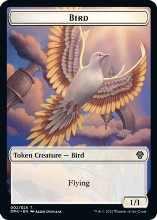 Bird (002) // Badger Double-sided Token (DMU-) - Dominaria United Foil