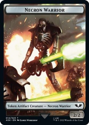 Necron Warrior // Insect Double-sided Token (Surge Foil) (40K-) - Universes Beyond: Warhammer 40,000 Foil