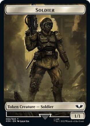 Soldier (002) // Space Marine Devastator Double-sided Token (40K-) - Universes Beyond: Warhammer 40,000