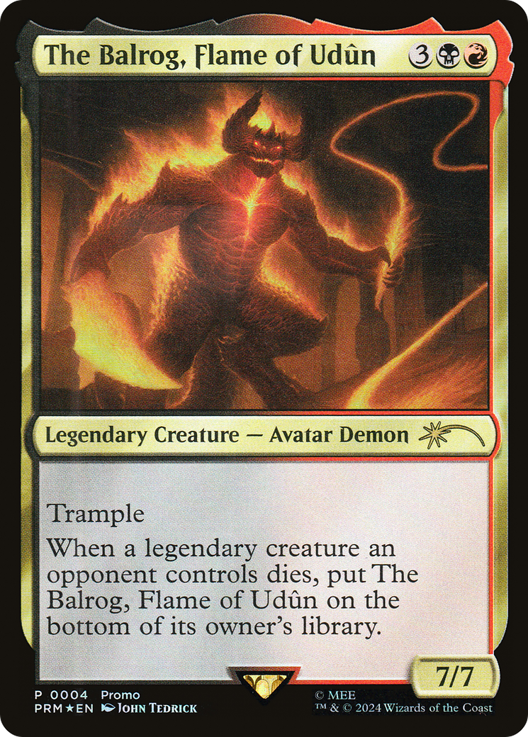 The Balrog, Flame of Udun (UMP-004) - Tales of Middle-earth Deluxe Commander Kit Foil