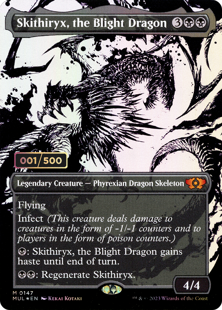Skithiryx, the Blight Dragon (Serial Numbered) (MUL-147) - Multiverse Legends: (Showcase) (Borderless) Foil
