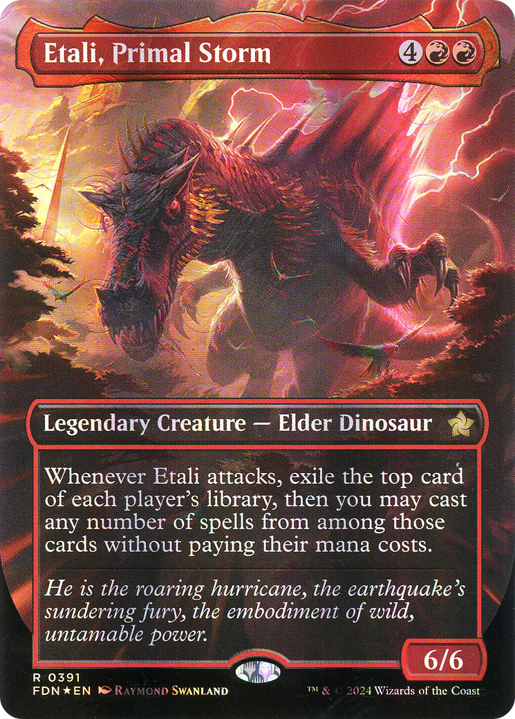 Etali, Primal Storm (Borderless) (Mana Foil) (FDN-391) - Foundations Foil