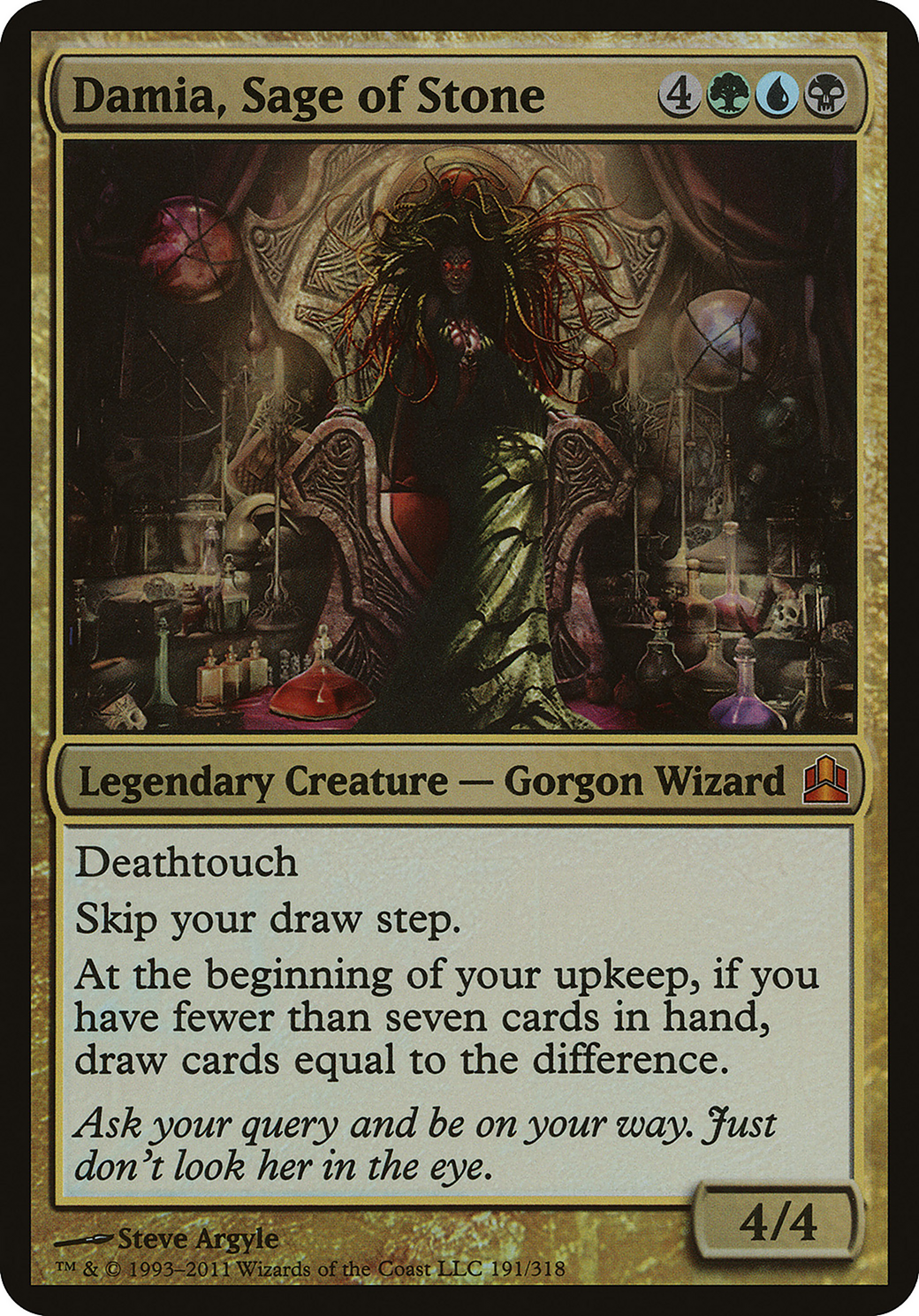 Damia, Sage of Stone (Commander) (OVER-191) - Commander 2011 Oversized Foil
