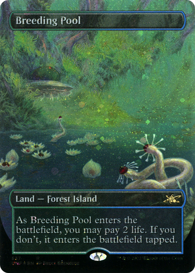 Breeding Pool (Borderless) (Galaxy Foil) (UNF-537) - Unfinity Foil
