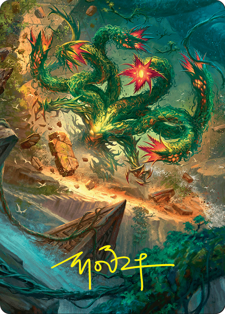 Mossborn Hydra // Mossborn Hydra (AFDN-042) - Foundations Art Series (Borderless)