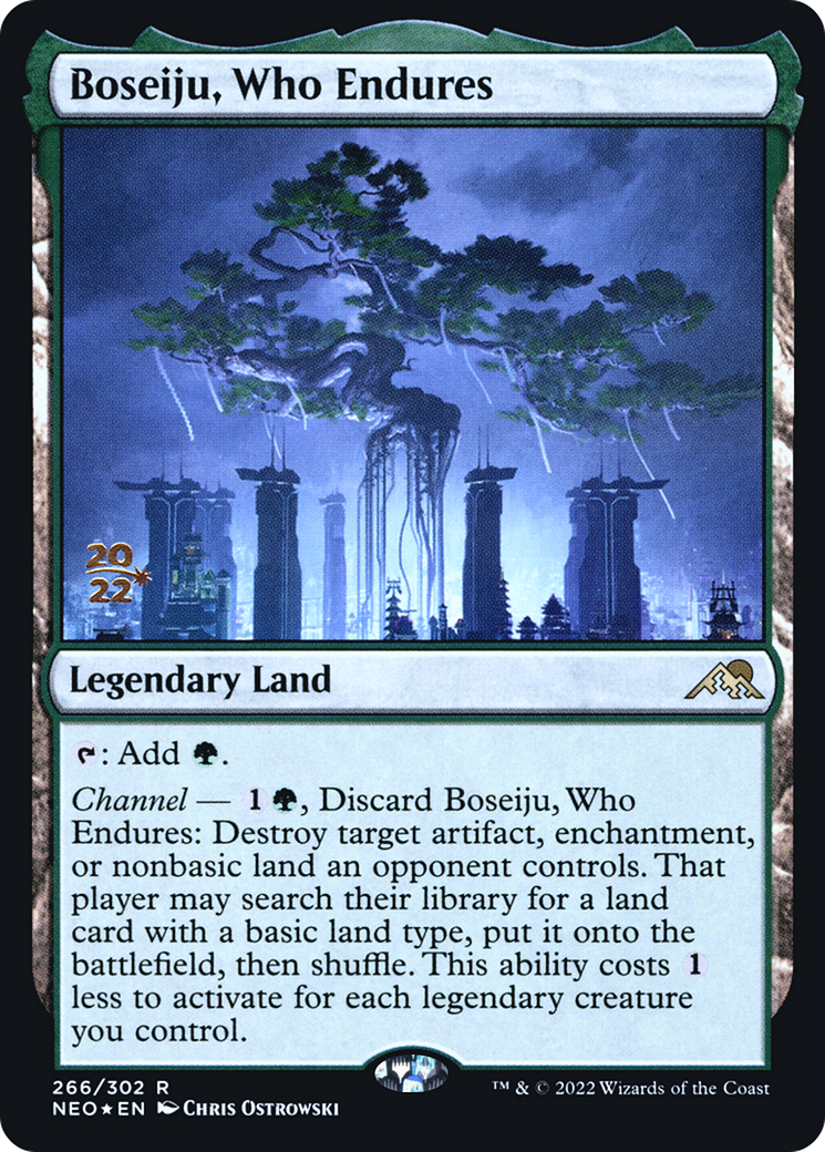 Boseiju, Who Endures (PRE-266) - Kamigawa: Neon Dynasty Promos Foil